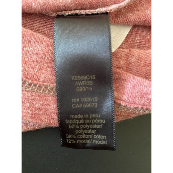 John Varvatos Star U.S.A 3 Button Short Sleeve Slub Cotton Nantucket Red Henley - Picture 5 of 6